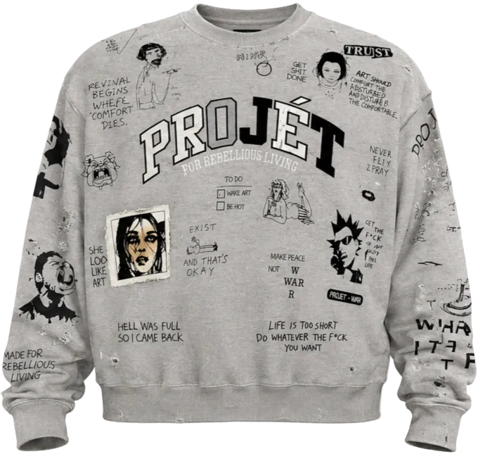 “FOR REBELLIOUS LIVING” LONGSLEEVE CREWNECK