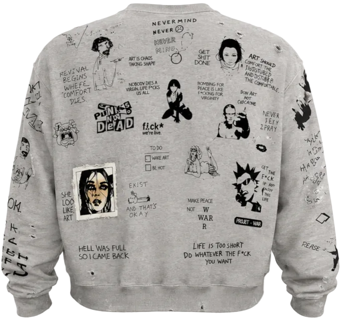 “FOR REBELLIOUS LIVING” LONGSLEEVE CREWNECK